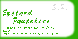szilard pantelics business card